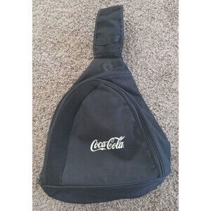 Coca-Cola Black Back Pack with Single Strap and White Coca-Cola Logo Preowned